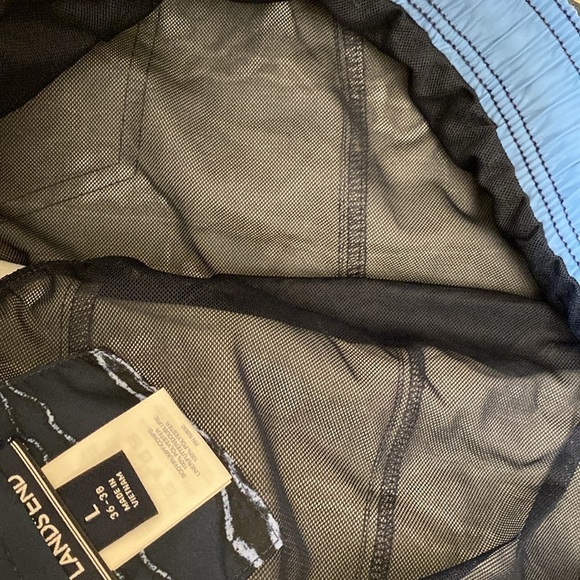 Lands End Board Shorts Mens L 2 pairs Swim trunks sailboat/waves Beach Nautical - Picture 4 of 9